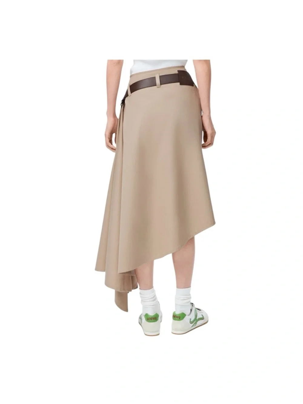 Loewe Belted skirt in cotton and silk It38 - Picture 4 of 4